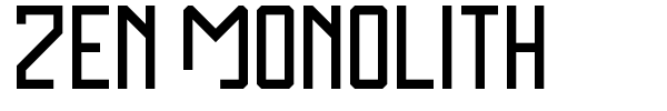 Zen Monolith font preview